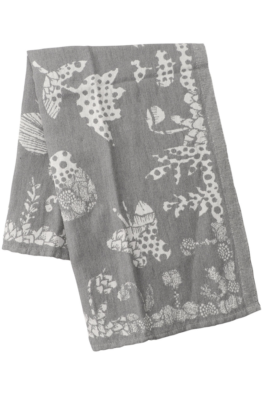 LAPUAN KANKURIT AAMOS towel (ホワイト/グレー, 48x70cm) ラプアン カンクリ ELLE SHOP