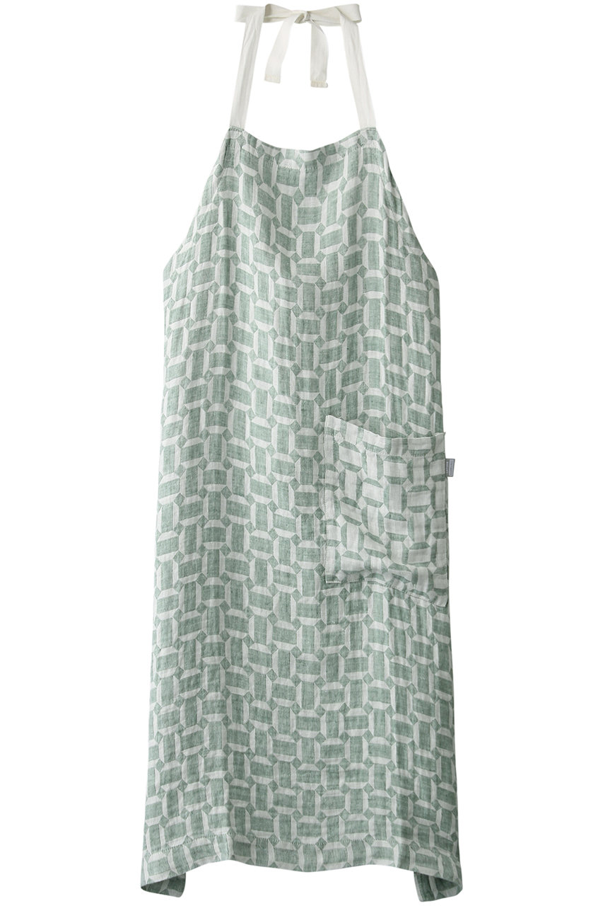 LAPUAN KANKURIT MAUSTE apron (ホワイト/アスペングリーン 100x65cm) ラプアン カンクリ ELLE SHOP画像