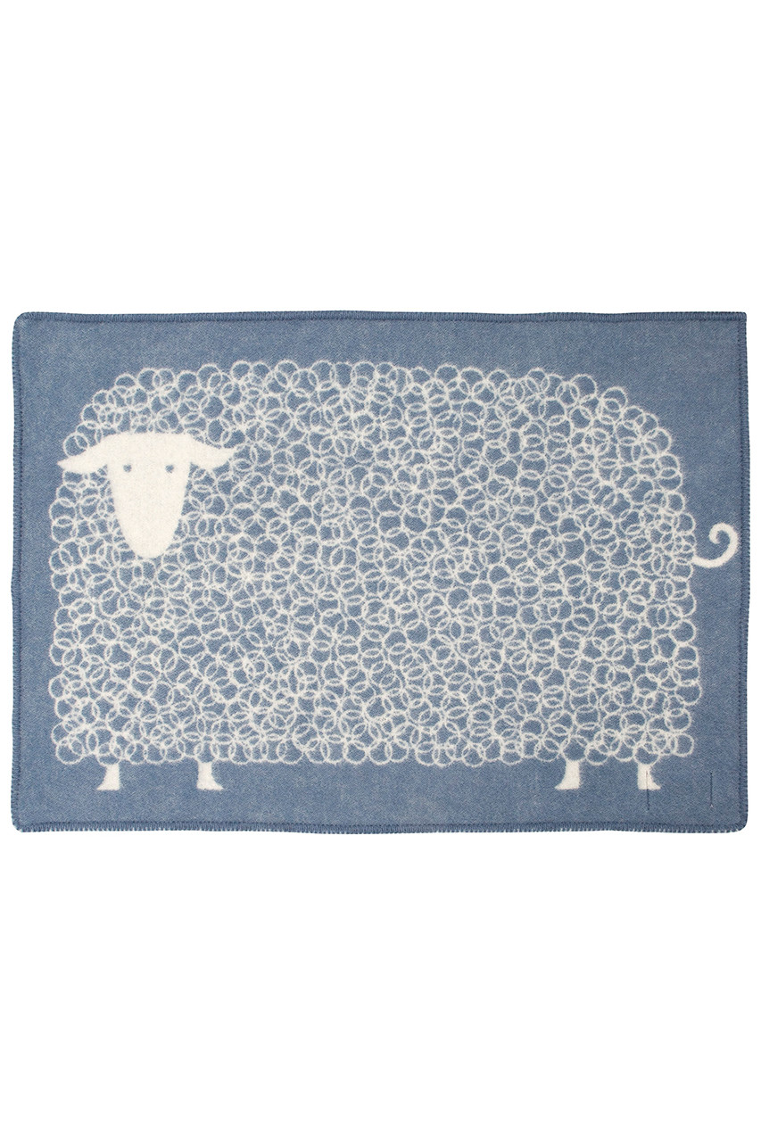 LAPUAN KANKURIT KILI (LAMMAS) blanket (ブルー×ホワイト 65x90cm) ラプアン カンクリ ELLE SHOP画像