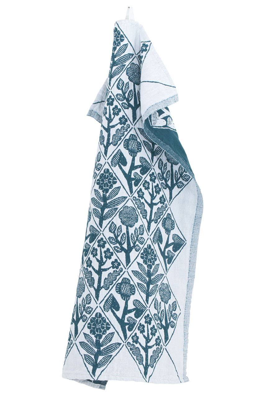 LAPUAN KANKURIT KUKAT towel (ペトロリウム 48x70cm) ラプアン カンクリ ELLE SHOPの大画像
