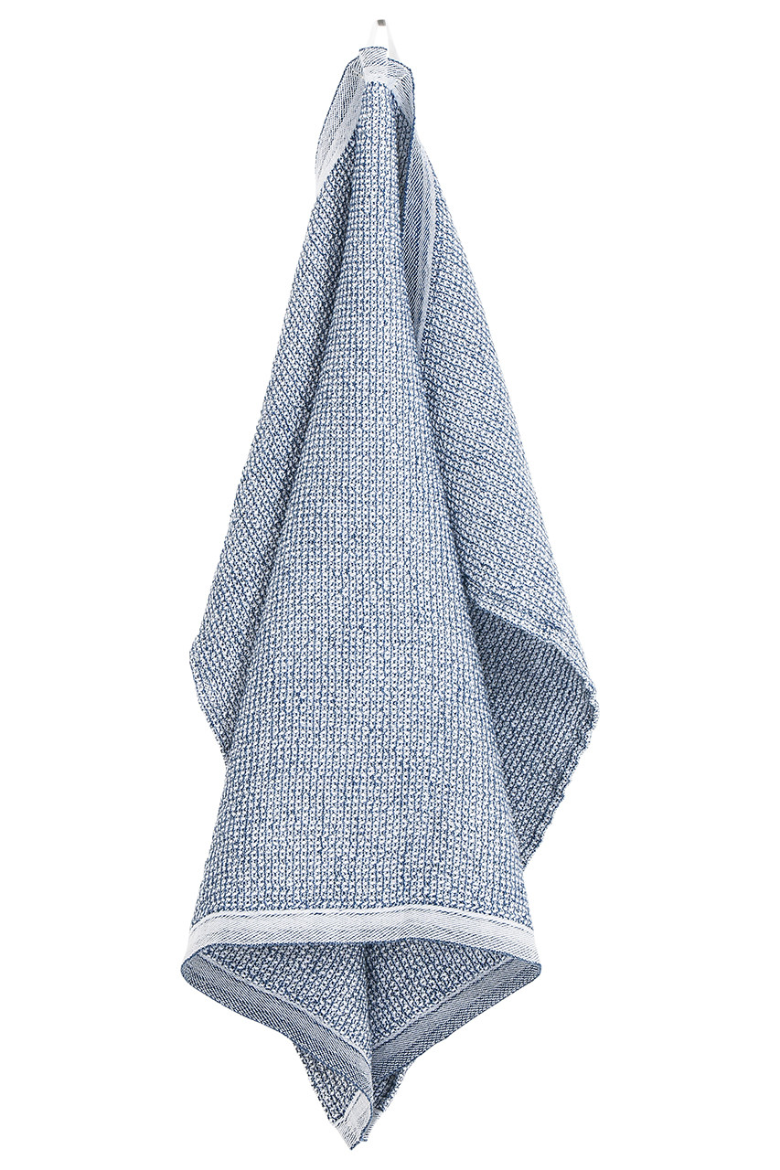 LAPUAN KANKURIT 【UNISEX】TERVA ハンドタオル (ホワイト×ブルーベリー, 48x70cm) ラプアン カンクリ ELLE SHOP