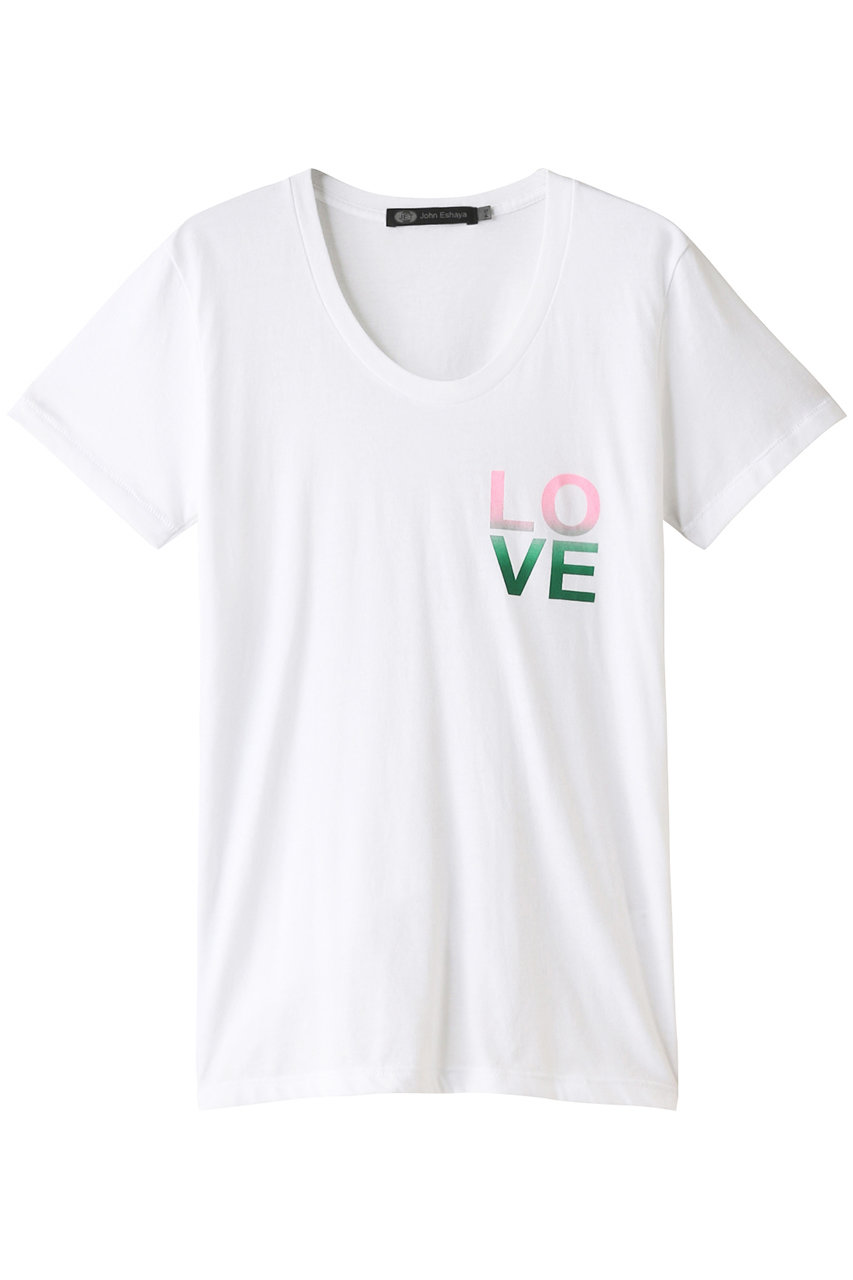JET ジェット 【JET John Eshaya】UネックロゴTシャツ ホワイト