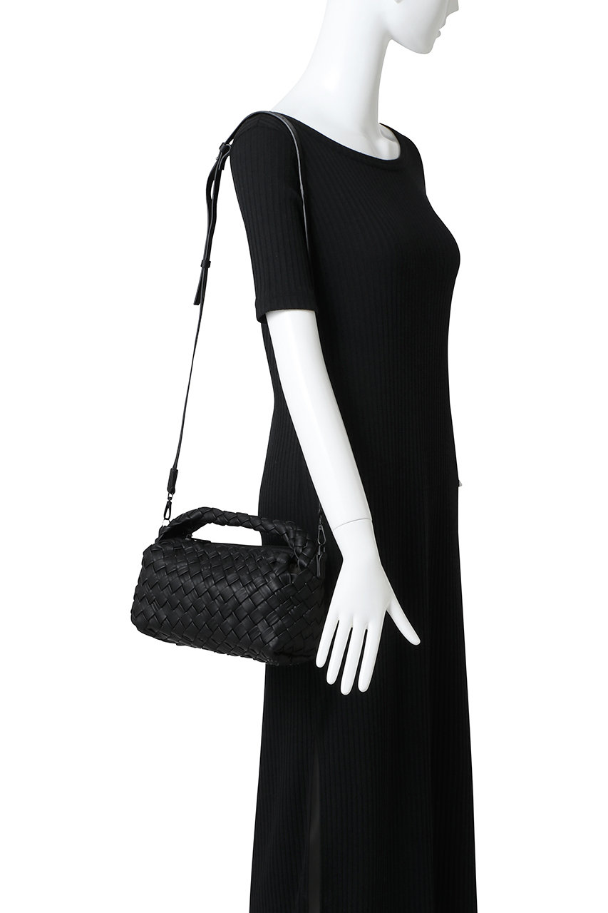 FALORNI(ファロルニ)|イントレチャート2wayミニハンドバッグ/ブラック FALORNI(ファロルニ)|イントレチャート2wayミニハンドバッグ/ブラック