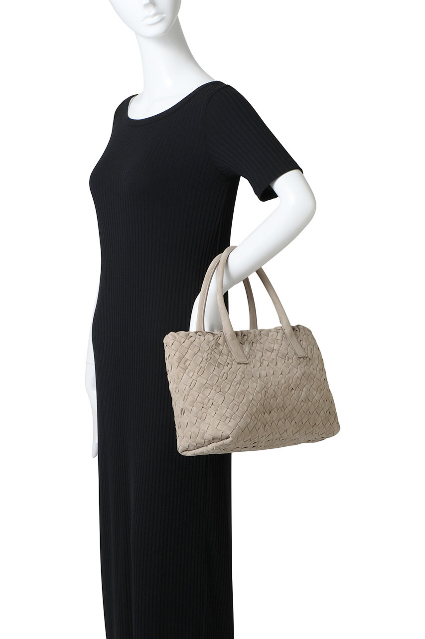 FALORNI ハンドバッグ 編み込み オールレザー 本革 ベージュ FALORNI ハンドバッグ 編み込み オールレザー 本革 ベージュ