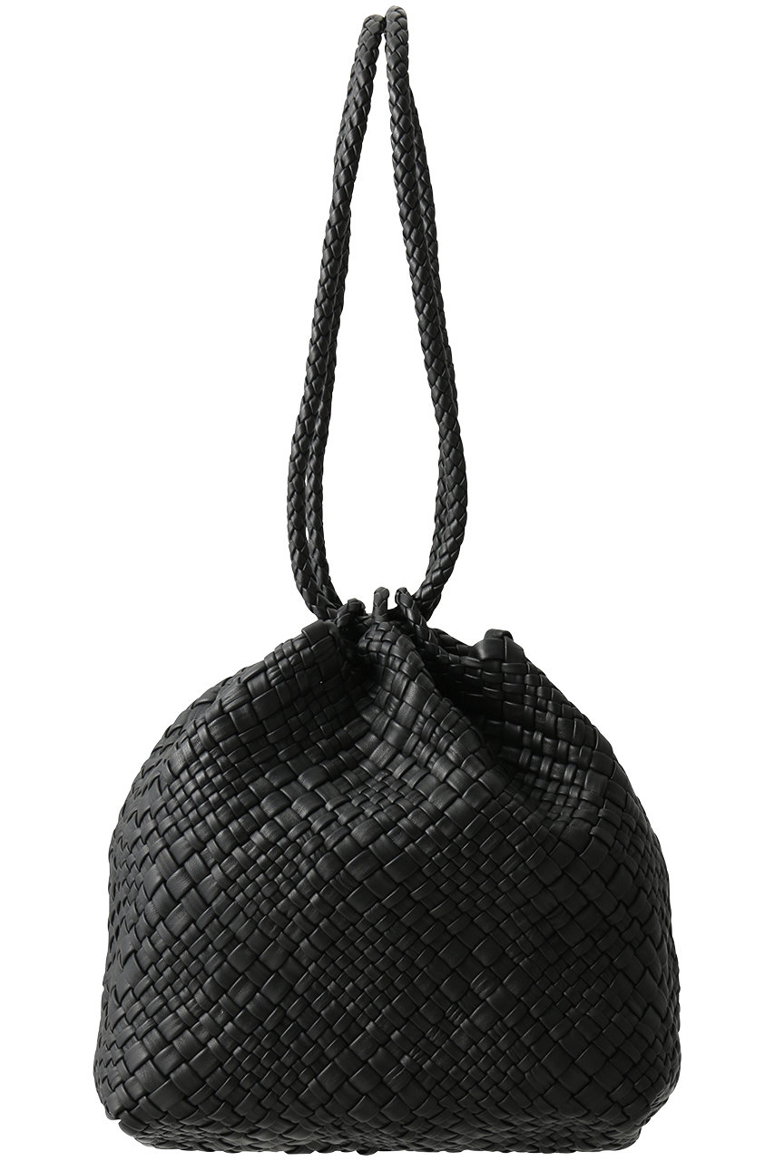 FALORNI イントレチャート巾着ショルダーバッグ (ブラック, F) ファロルニ ELLE SHOP