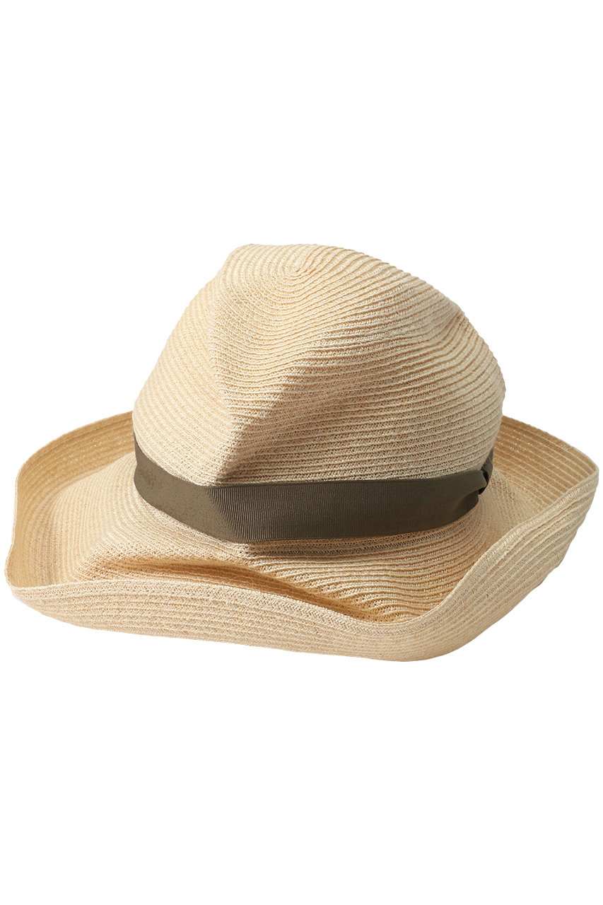 mature ha. マチュアーハ BOXED HAT アバカ(9cm brim) ナチュラル×ブラウン