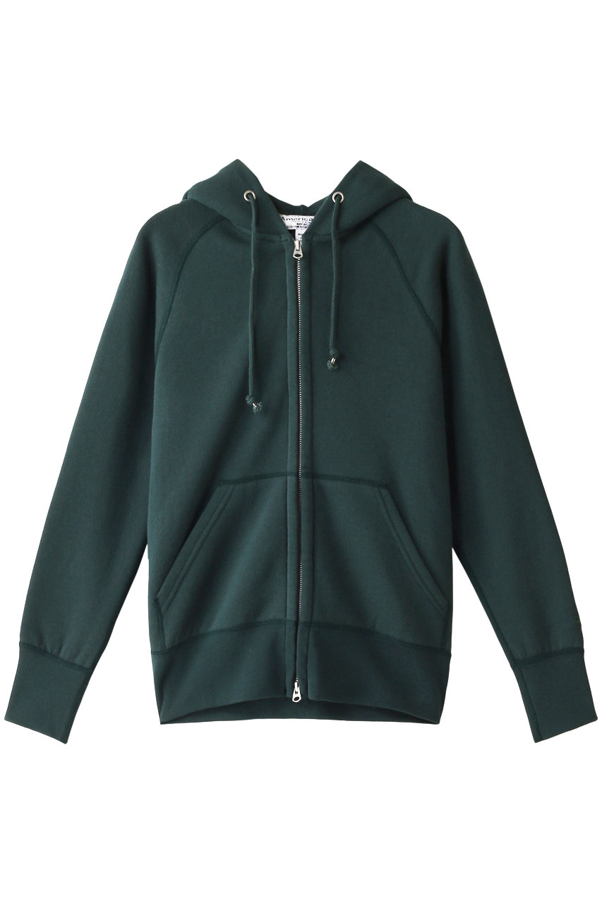 SALE 【50%OFF】 Americana アメリカーナ スピーマ裏毛フルジップフードパーカー ダークグリーン