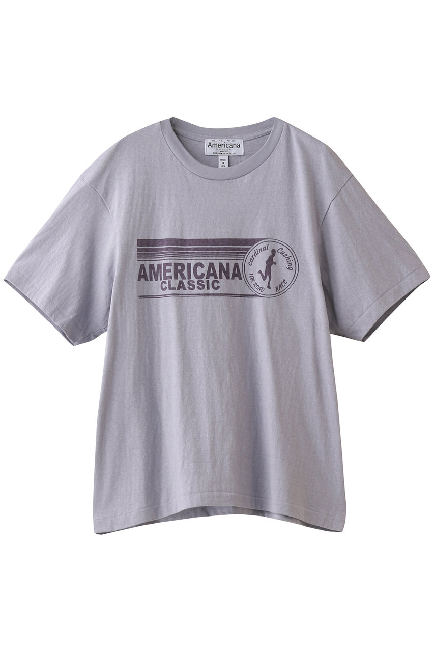 Americana アメリカーナ フリーダムスリーブシームレスプリントTシャツ ラベンダー