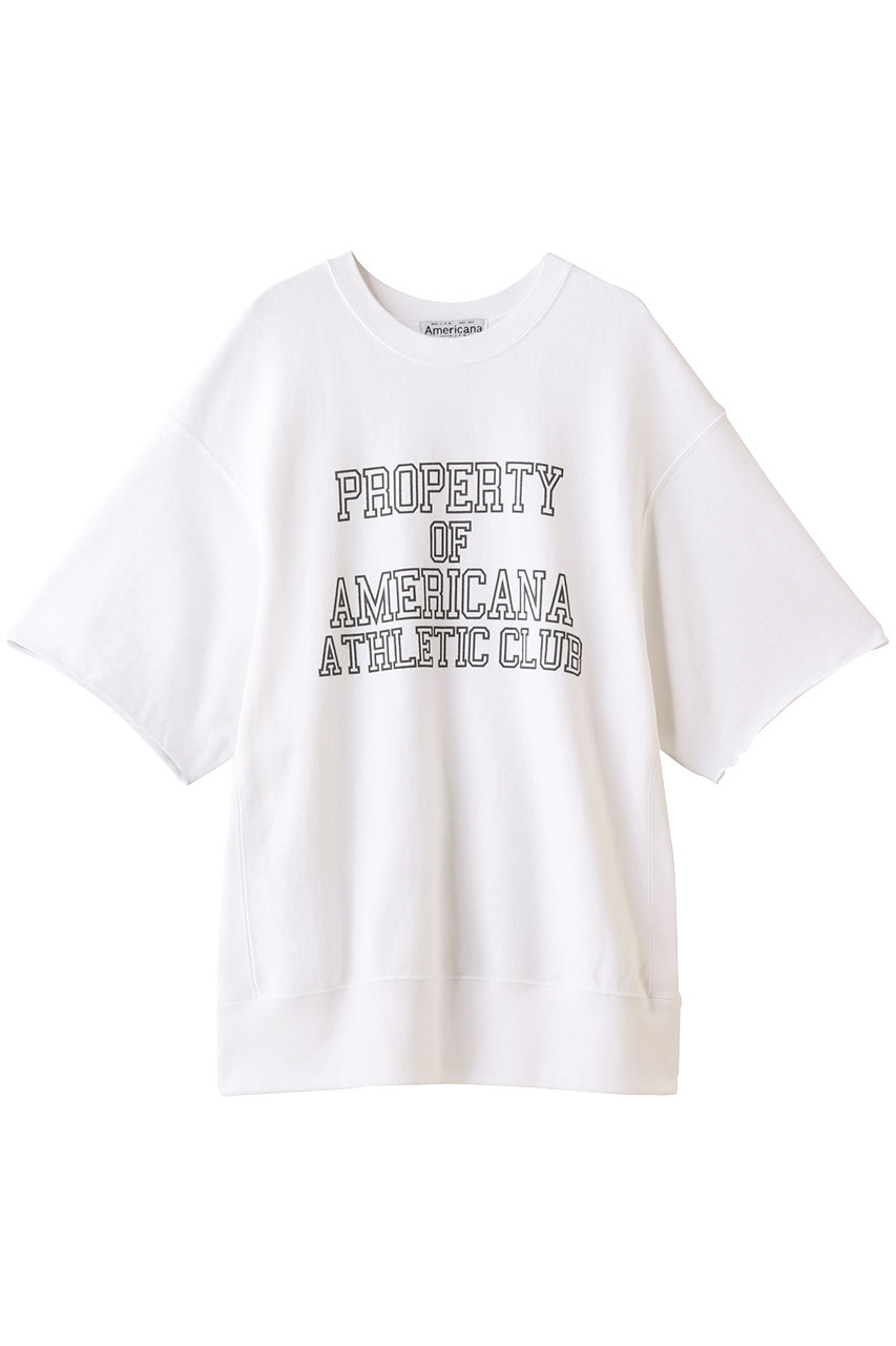 Americana アメリカーナ アントウィッシュ裏毛カットオフリバースウィーブTシャツ ホワイト