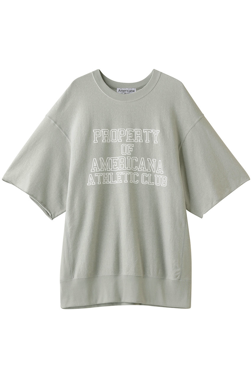 Americana アメリカーナ アントウィッシュ裏毛カットオフリバースウィーブTシャツ ライトミント