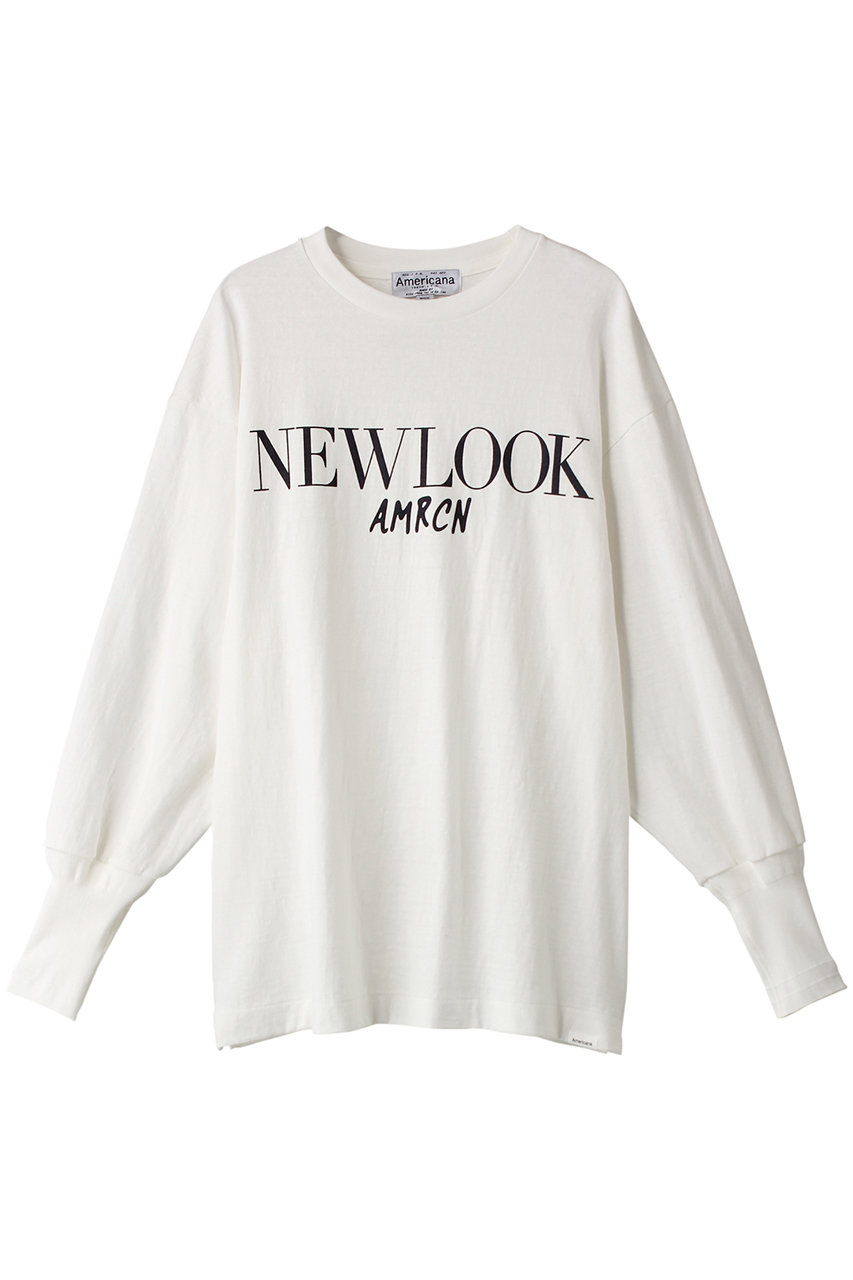 Americana アメリカーナ 丸胴ロングスリーブリブtシャツ オフホワイト の通販 Elleshop エル ショップ