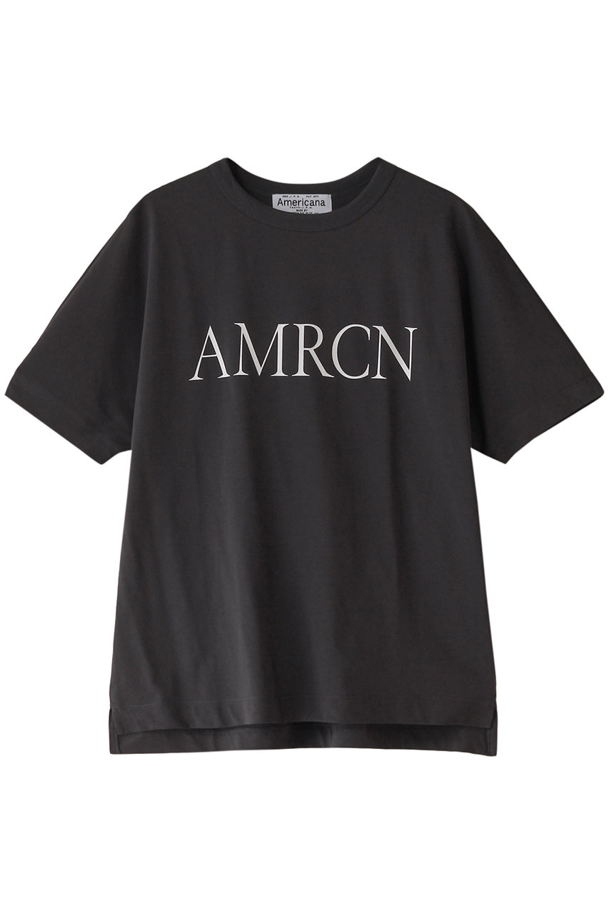 アメリカーナ/Americanaのインド超長綿天竺 プリントTシャツ(スミクロ/BRF-M-698A/1)