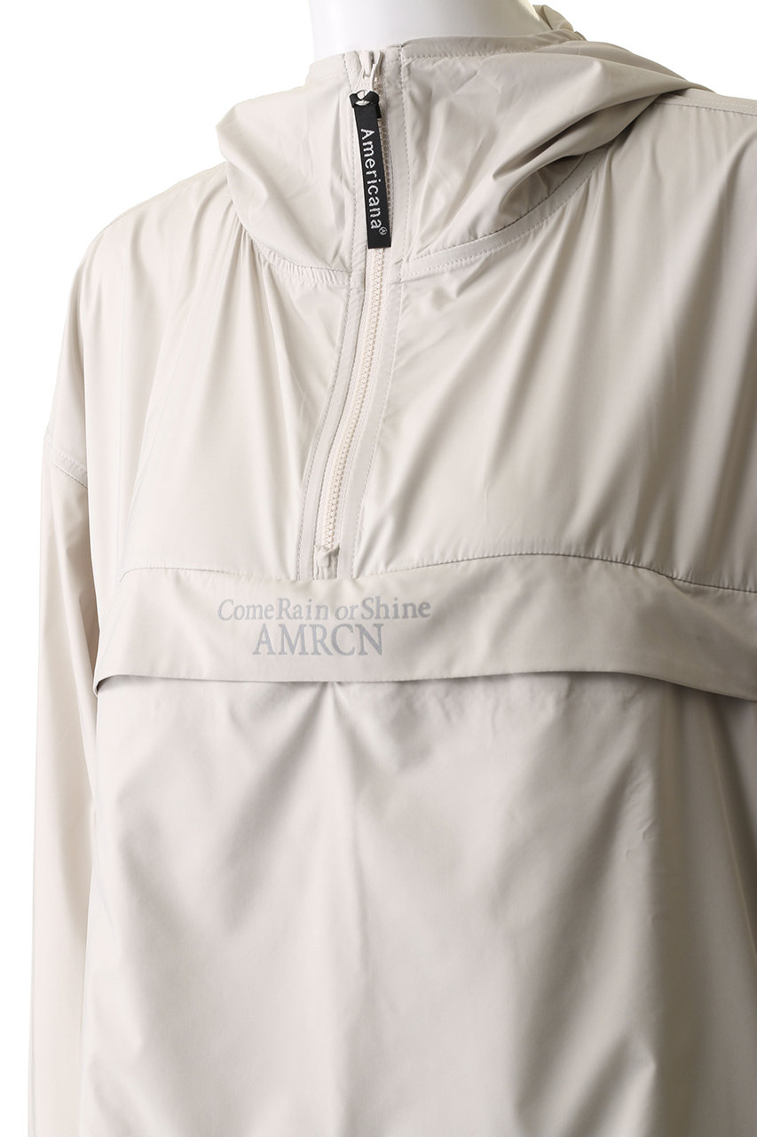 Americana ストレッチタフタ COME Rain or SHINE AMRCN フーディーブルゾン (ストーングレー, ONE) アメリカーナ | ELLE Shop