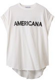 ラフィー天竺ロールアップ ロゴTシャツ アメリカーナ/Americana