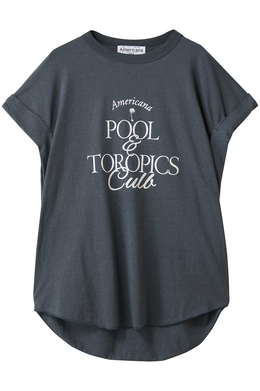 Americana 【ELLE SHOP限定】ベルギーリネンロゴTシャツ (スミクロ, ONE) アメリカーナ ELLE SHOP Americana 【ELLE SHOP限定】ベルギーリネンロゴTシャツ (スミクロ, ONE) アメリカーナ ELLE SHOP