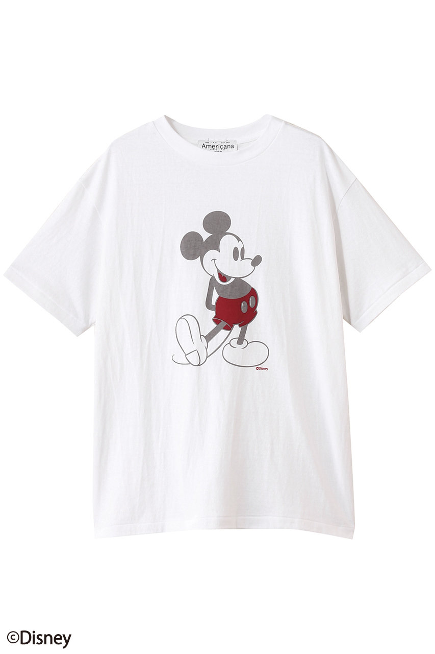 Americana Mickey / ショートスリーブTシャツ (ホワイト, ONE) アメリカーナ ELLE SHOP Americana Mickey / ショートスリーブTシャツ (ホワイト, ONE) アメリカーナ ELLE SHOP