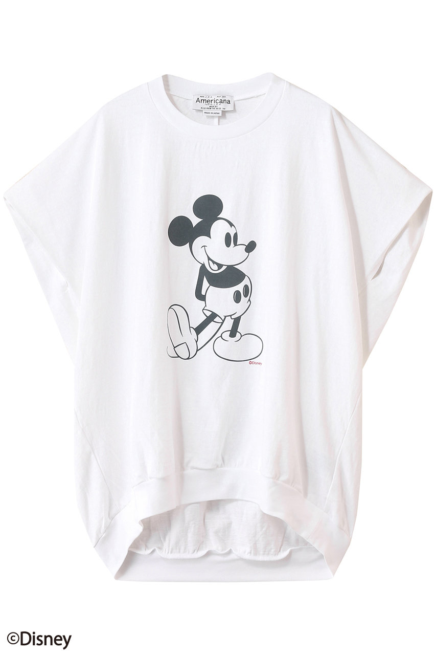 Americana Mickey / ノースリーブTシャツ (ホワイト, ONE) アメリカーナ ELLE SHOP Americana Mickey / ノースリーブTシャツ (ホワイト, ONE) アメリカーナ ELLE SHOP