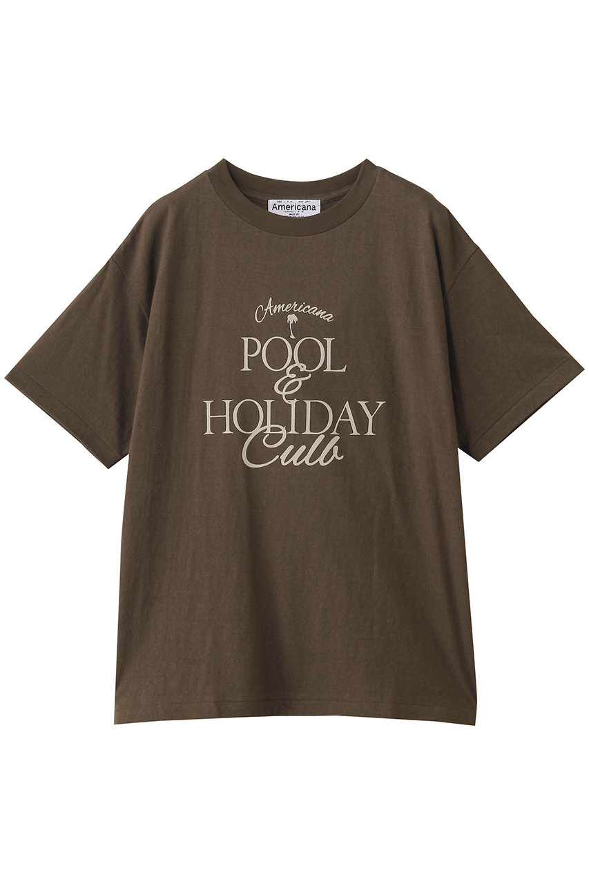Americanaアメリカーナ　ラフィー丸胴 プリント　T 試着のみ Americana（アメリカーナ）】ラフィー丸胴 プリントT（Tシャツ