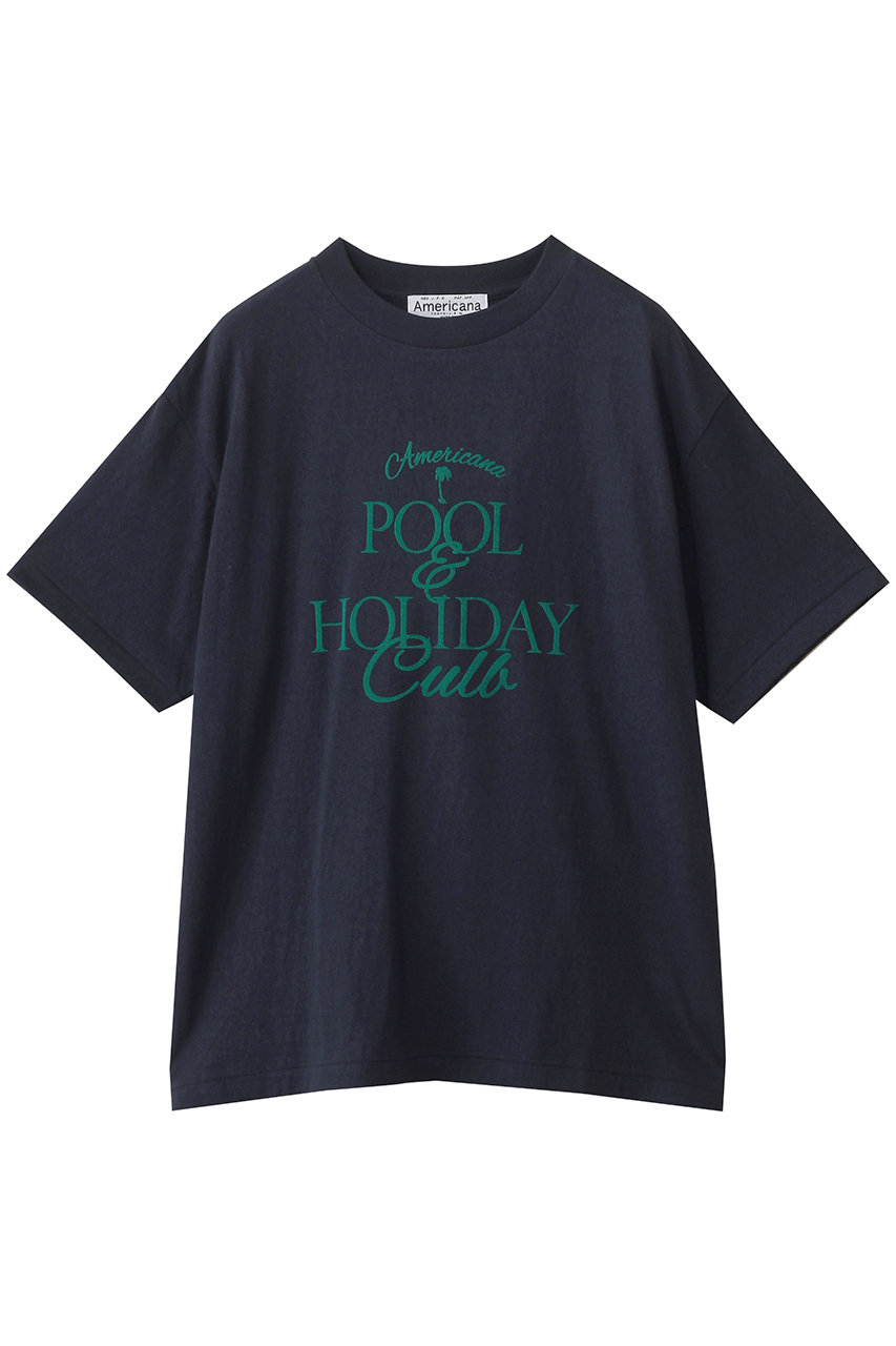Americana ラフィー丸胴プリントTシャツ (ダークネイビー, ONE) アメリカーナ ELLE SHOP Americana ラフィー丸胴プリントTシャツ (ダークネイビー, ONE) アメリカーナ ELLE SHOP