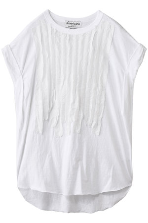 新品未使用　AMERICANA アメリカーナ コットンリネン　Tシャツ　白 新品未使用 AMERICANA アメリカーナ コットンリネン Tシャツ 白