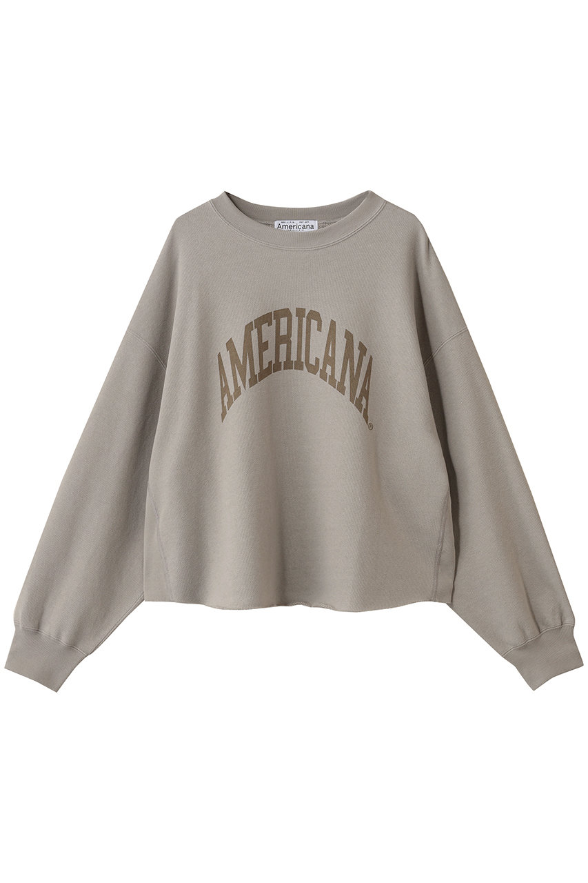 Americana(アメリカーナ)｜クロップドカットオフスウェット/グレージュ
