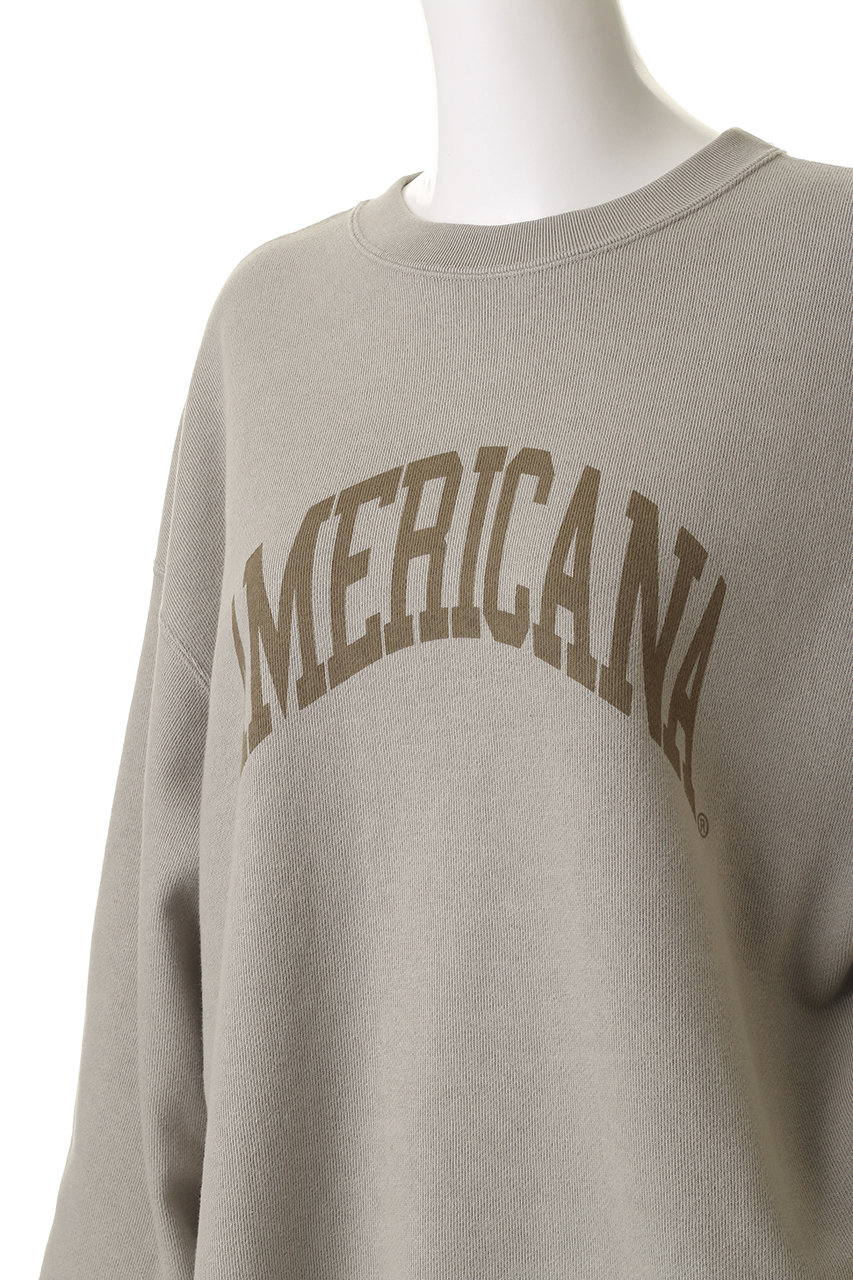 Americana(アメリカーナ)｜クロップドカットオフスウェット/グレージュ