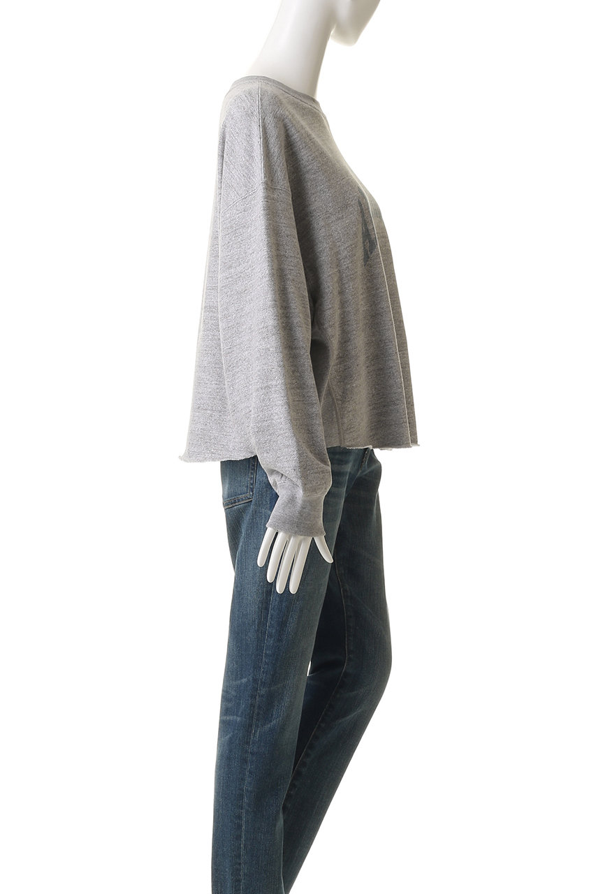 Americana(アメリカーナ)｜クロップドカットオフスウェット/杢グレー