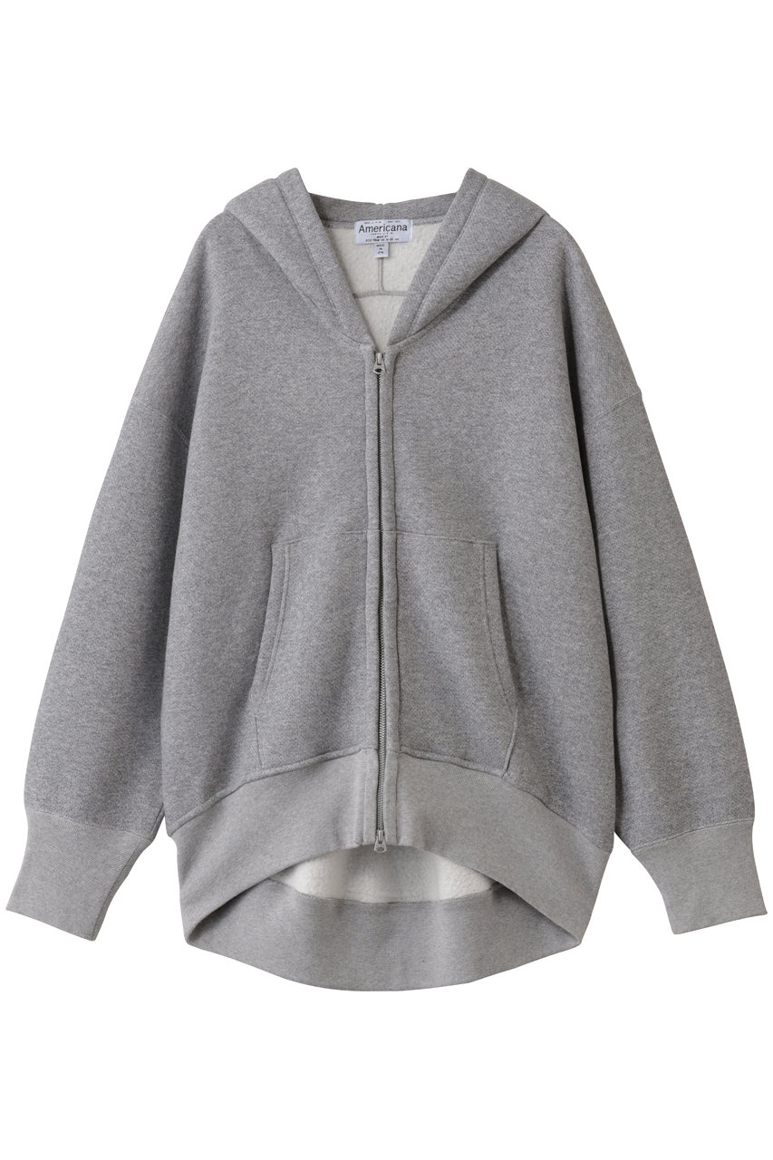 Americana 【ELLE SHOP限定】ゴールドジップ フード パーカー (杢グレー, ONE) アメリカーナ ELLE SHOP Americana 【ELLE SHOP限定】ゴールドジップ フード パーカー (杢グレー, ONE) アメリカーナ ELLE SHOP