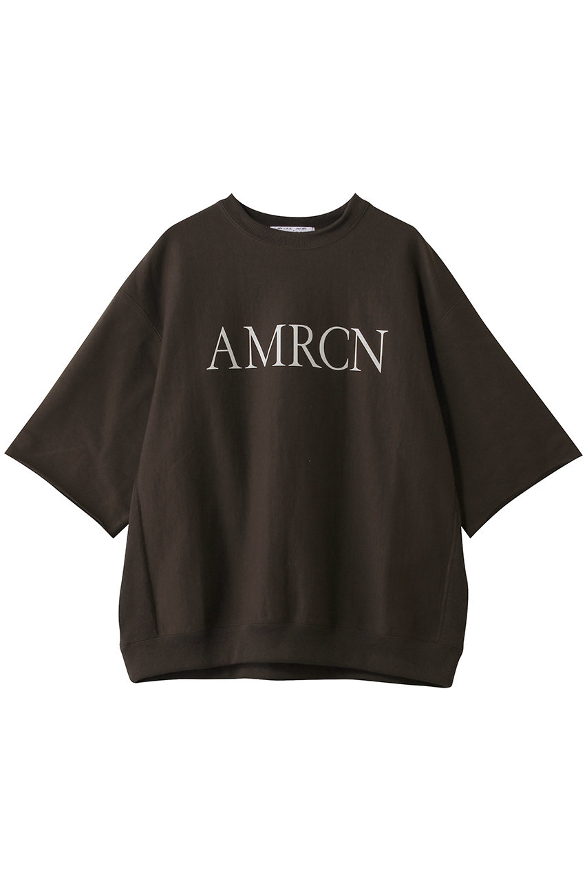 アメリカーナ/Americanaの【ELLE SHOP限定】ハーフスリーブスウェット(ダークブラウン/ASO-831-ES)