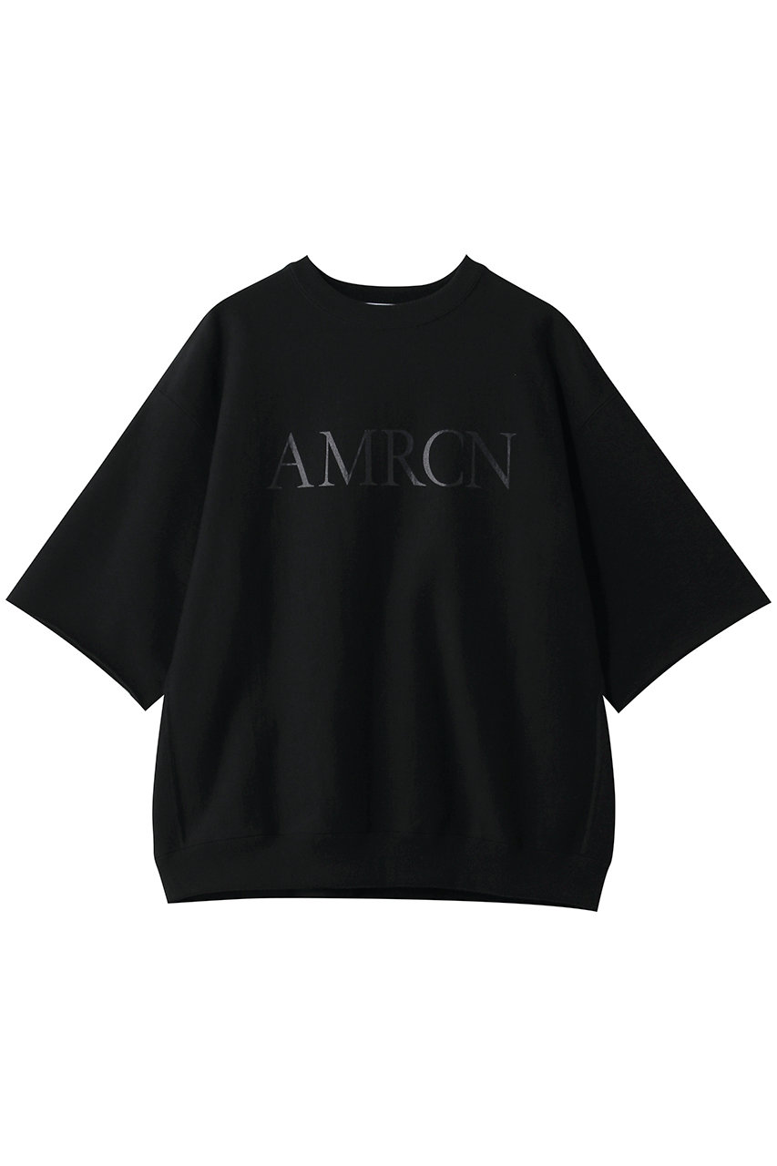 アメリカーナ/Americanaの【ELLE SHOP限定】ハーフスリーブスウェット(ブラック/ASO-831-ES)