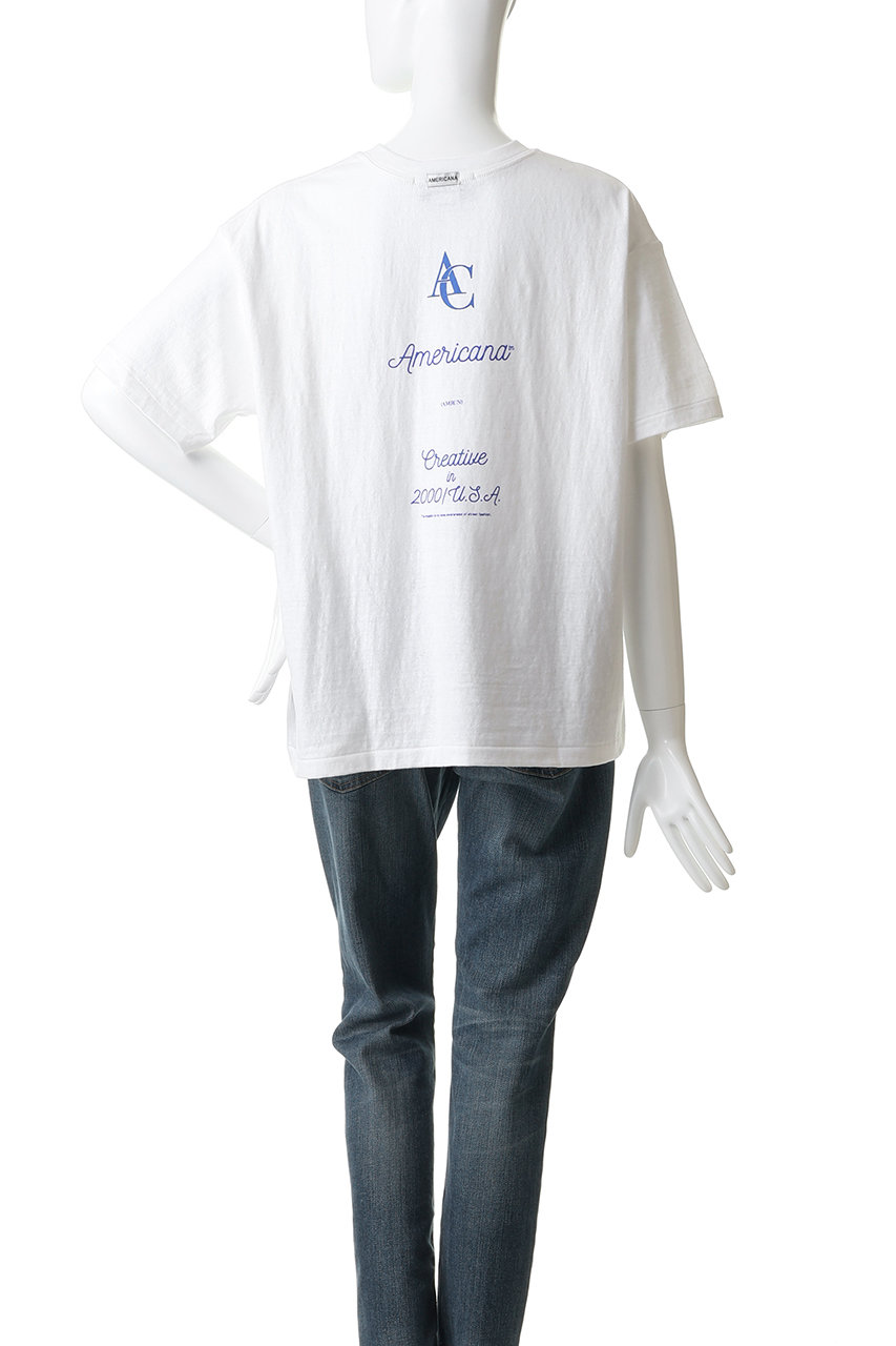 20SS アメリカーナ 丸胴ラフィー ワイドスリーブ フットボール Tシャツ AMERICANA - 20SS アメリカーナ 丸胴ラフィー ワイドスリーブ