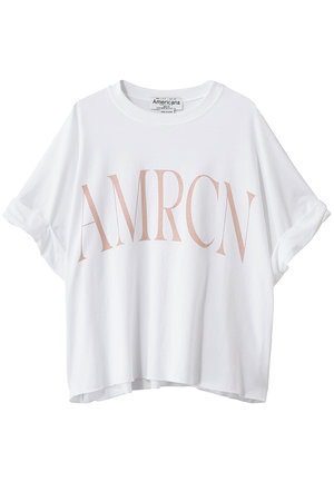 アメリカーナ/AmericanaのクロップドワイドロールアップTシャツ