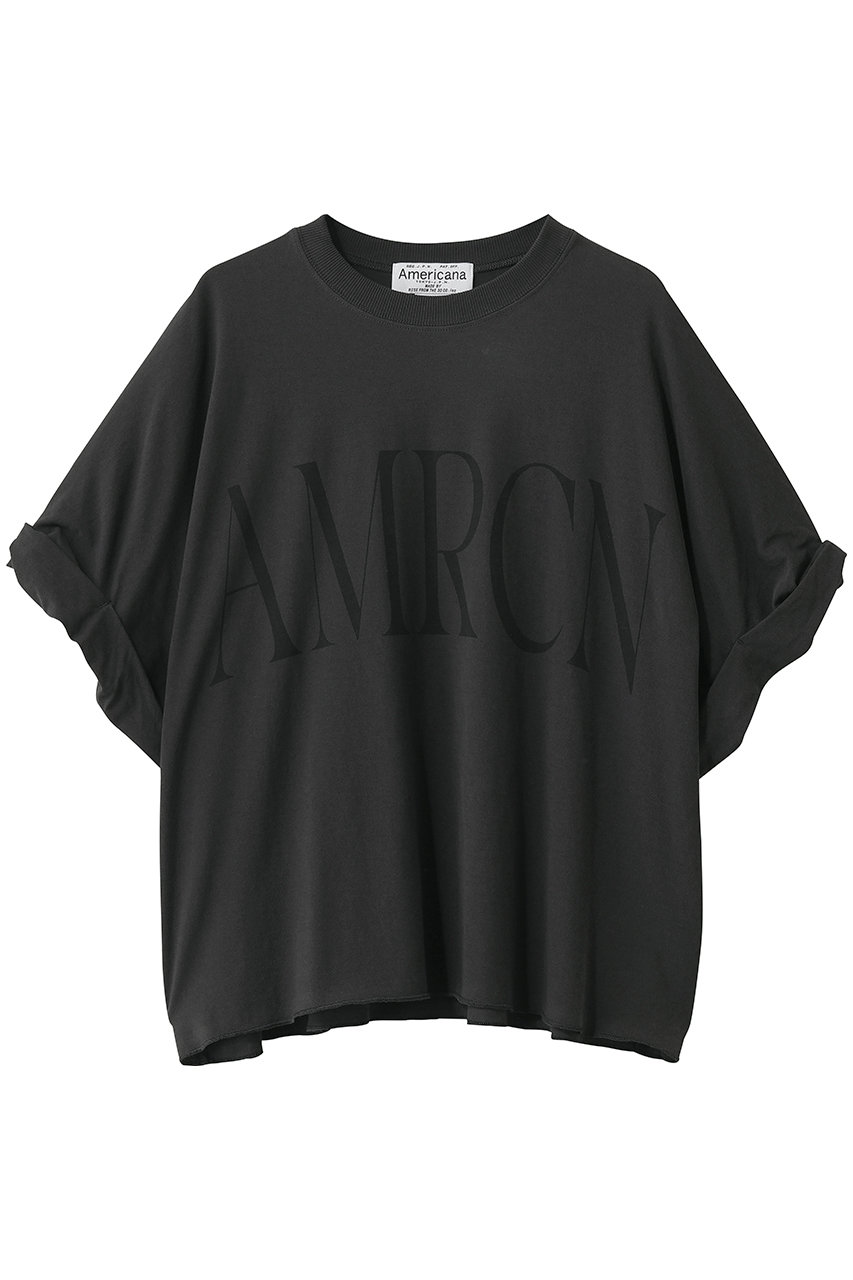 アメリカーナ/AmericanaのクロップドワイドロールアップTシャツ(スミクロ/BRF-M-806A)