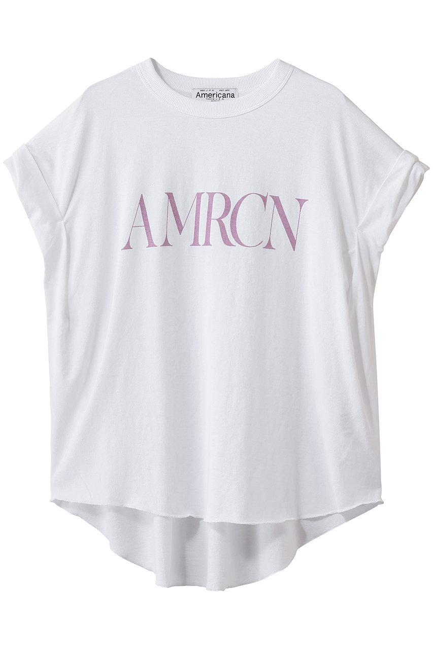 アメリカーナ/AmericanaのロールアップTシャツ(ホワイト/BRF-M-826A)
