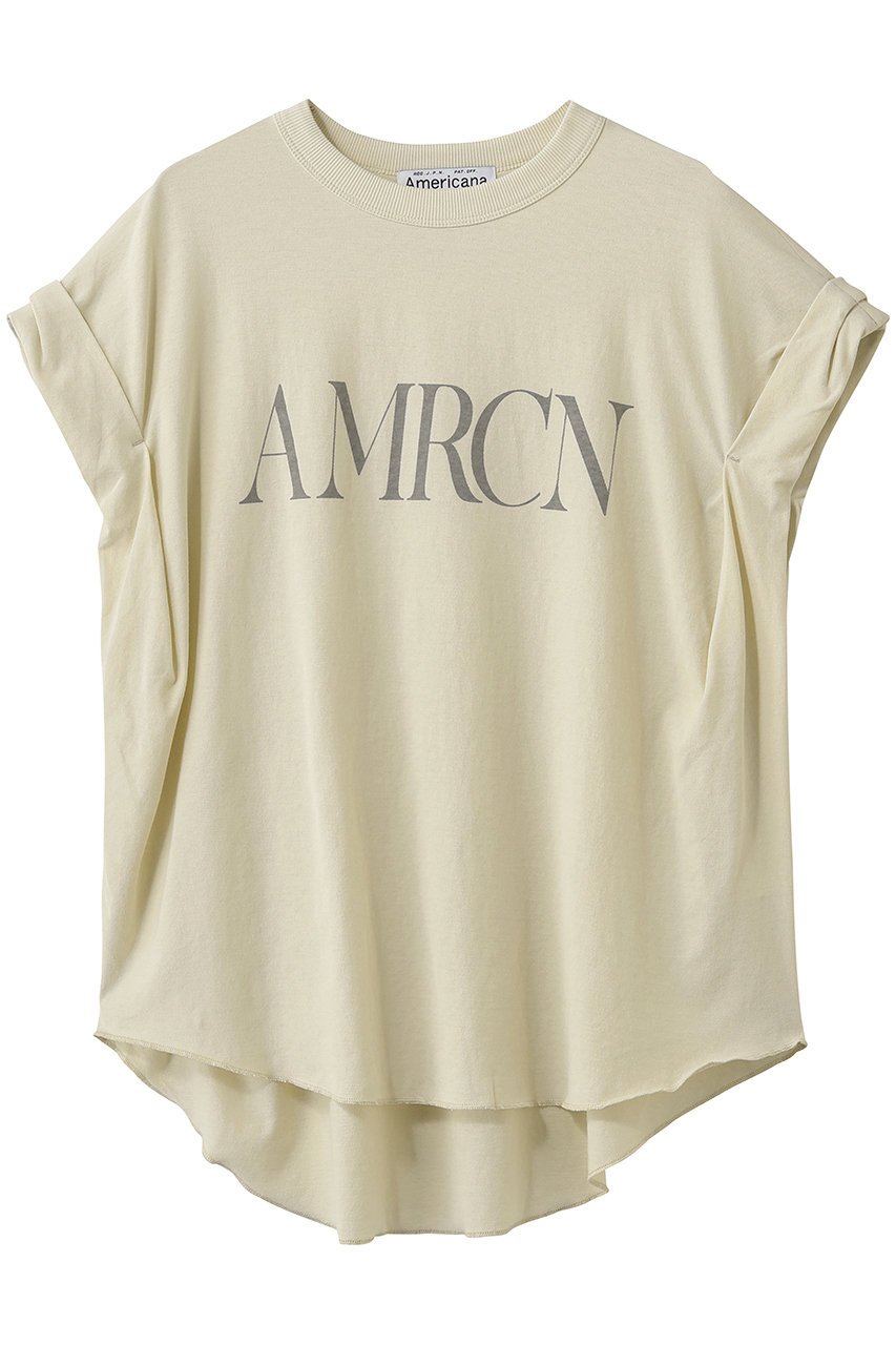 アメリカーナ/AmericanaのロールアップTシャツ(ライトイエロー/BRF-M-826A)