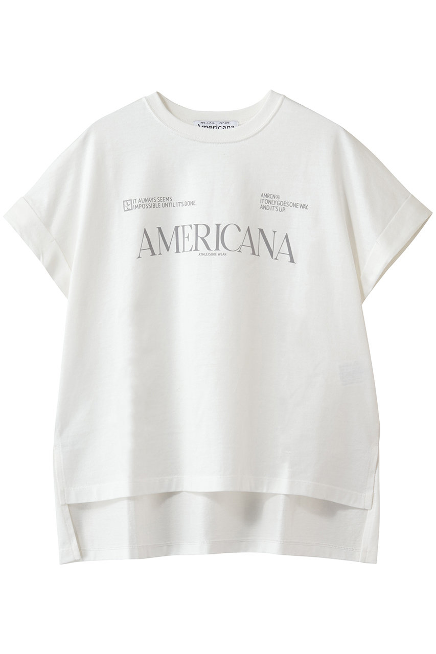 アメリカーナ/Americanaの【ELLE SHOP限定】コットンロゴTシャツ(オフホワイト/ASO-869 ES)