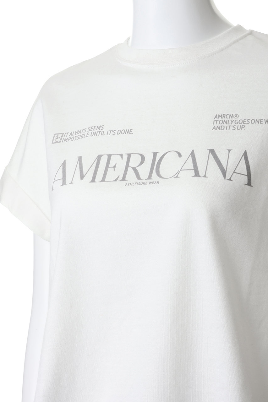 Americana(アメリカーナ)｜【ELLE SHOP限定】コットンロゴTシャツ/オフ