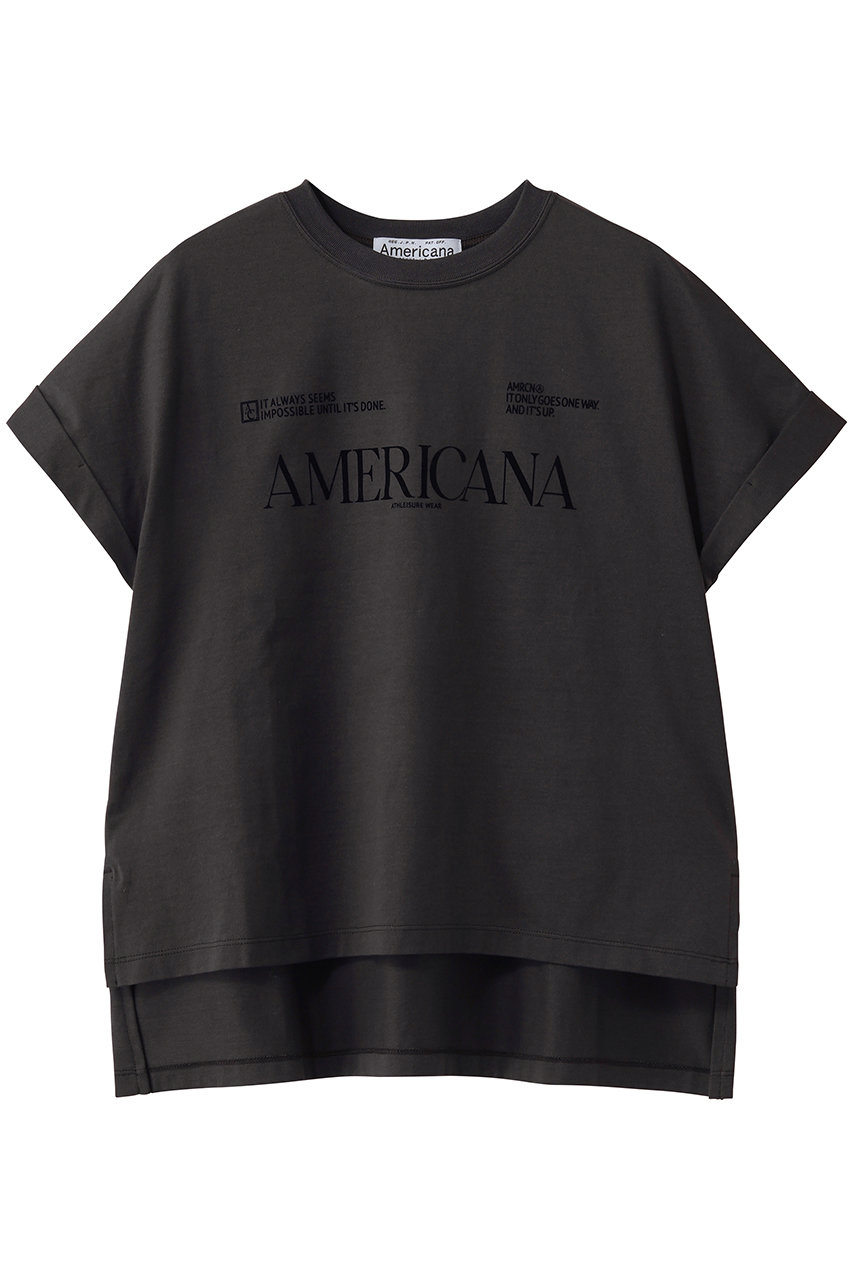 アメリカーナ/Americanaの【ELLE SHOP限定】コットンロゴTシャツ(グレーブラウン/ASO-869 ES)