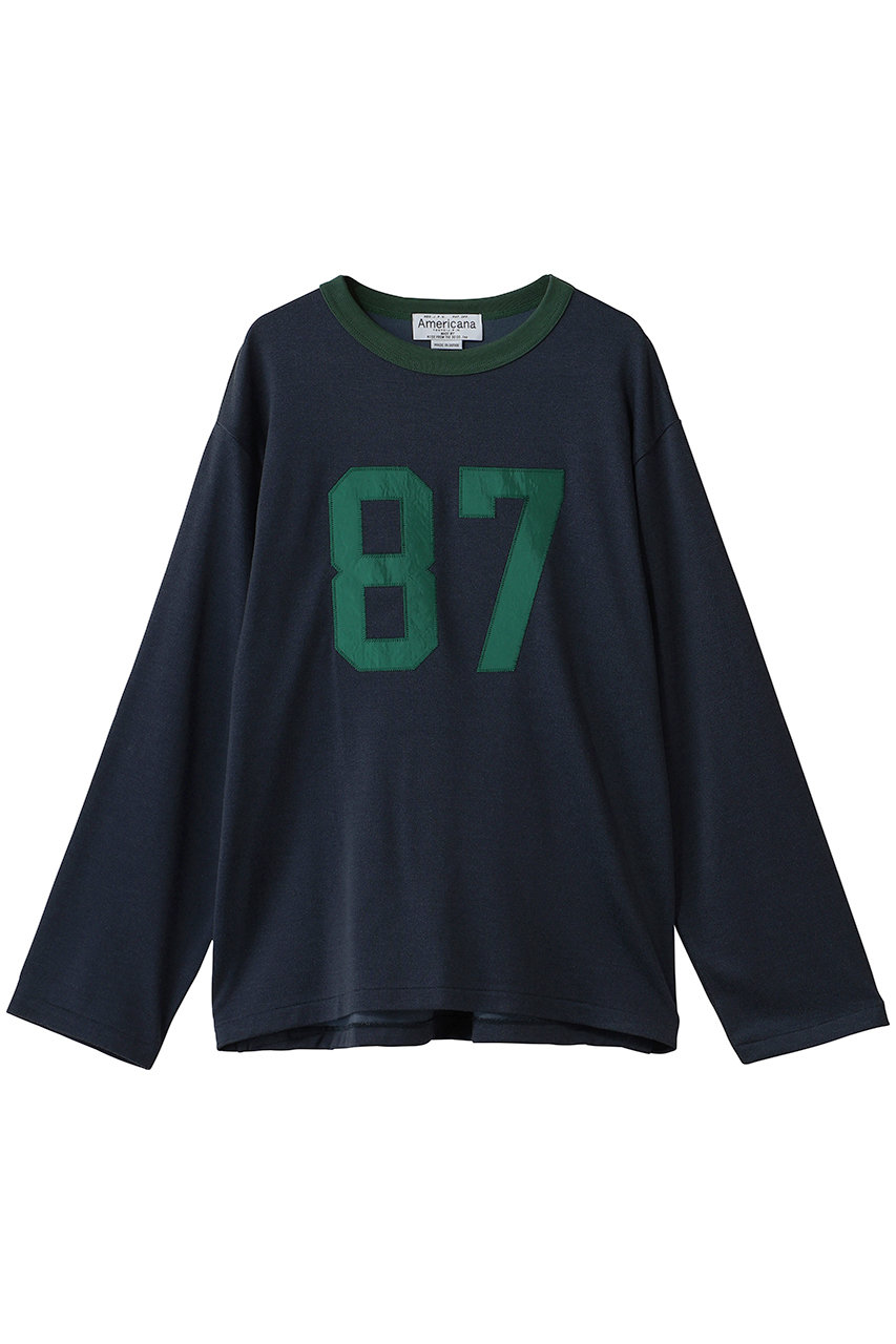 アメリカーナ/AmericanaのフットボールリンガーTシャツ(ネイビー/BRF-M-850A/2)
