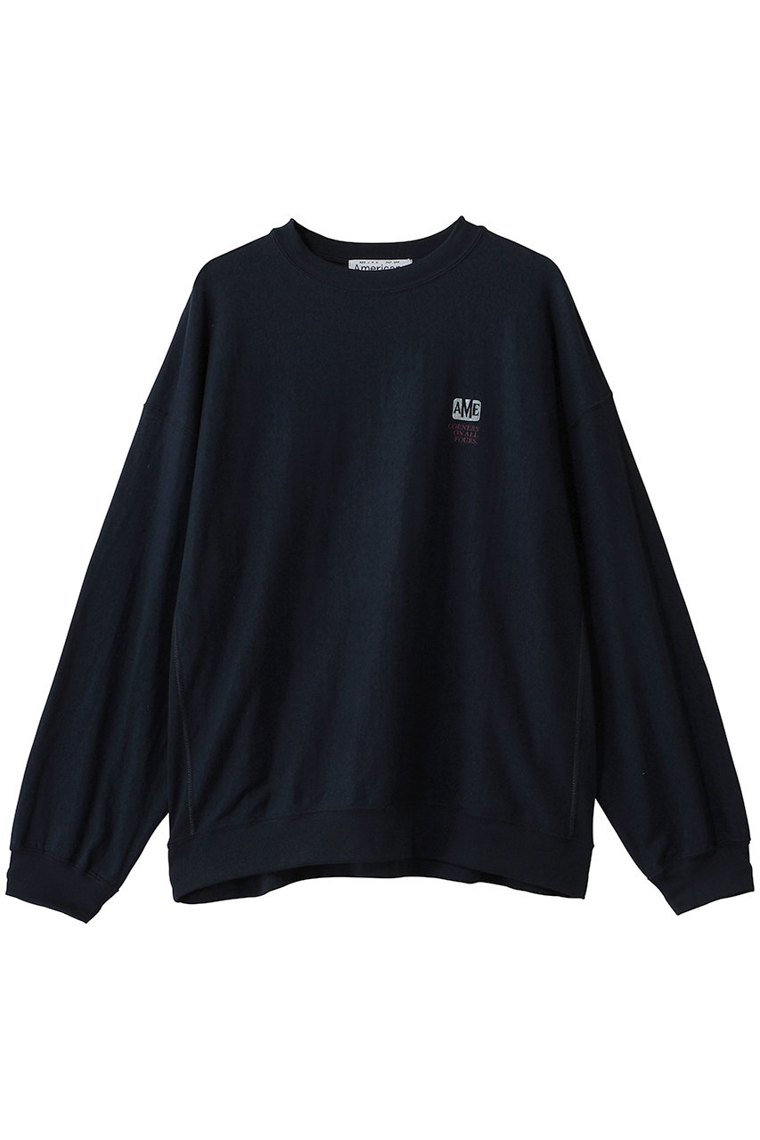 アメリカーナ/AmericanaのリヴァースウィーブロングスリーブTシャツ(ネイビー/BRF-844A/2)