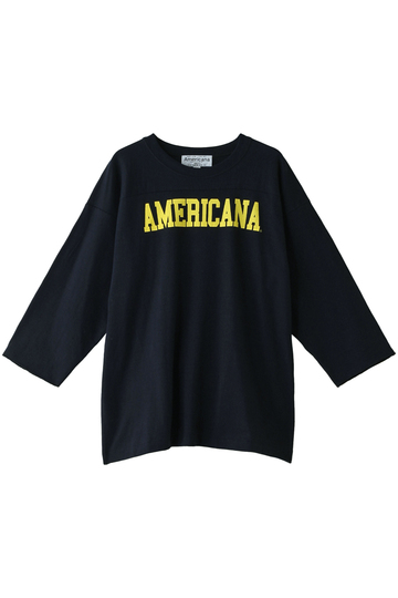 Americana アメリカーナ 7分袖フットボールTシャツ(ヴィンテージ加工) ネイビー