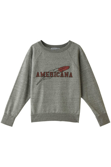 SALE 【30%OFF】 Americana アメリカーナ 60's ショート丈ラグランスウェット トップグレー