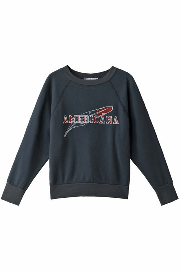 SALE 【30%OFF】 Americana アメリカーナ 60's ショート丈ラグランスウェット BLK