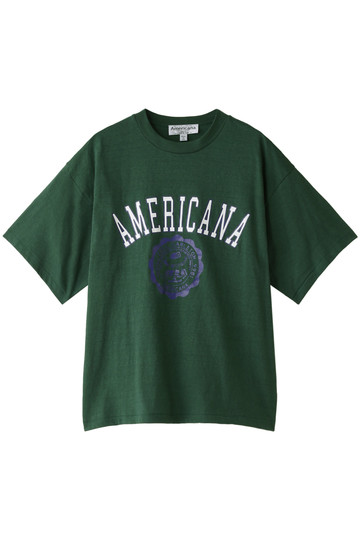 Americana アメリカーナ Americana カレッジTシャツ(ヴィンテージ加工) グリーン