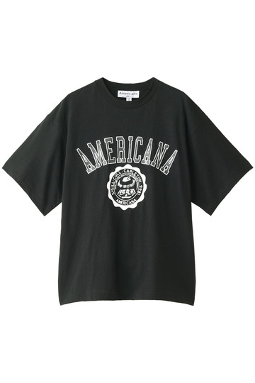 Americana アメリカーナ Americana カレッジTシャツ(ヴィンテージ加工) ブラック