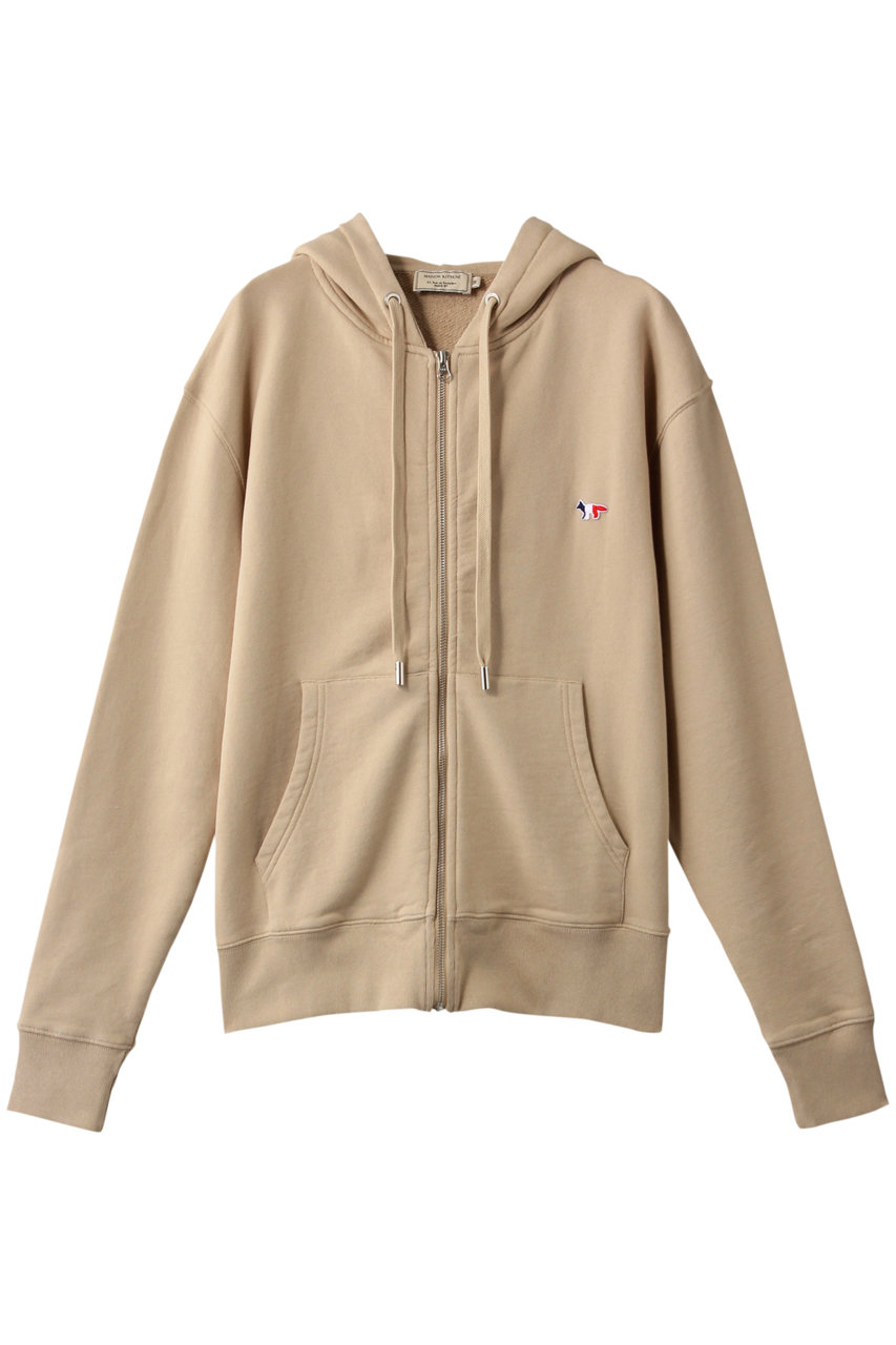 SALE 【40%OFF】 MAISON KITSUNE メゾン キツネ 【UNISEX】ZIP HOODIE TRICOLOR FOX PATCH /パーカー ベージュ