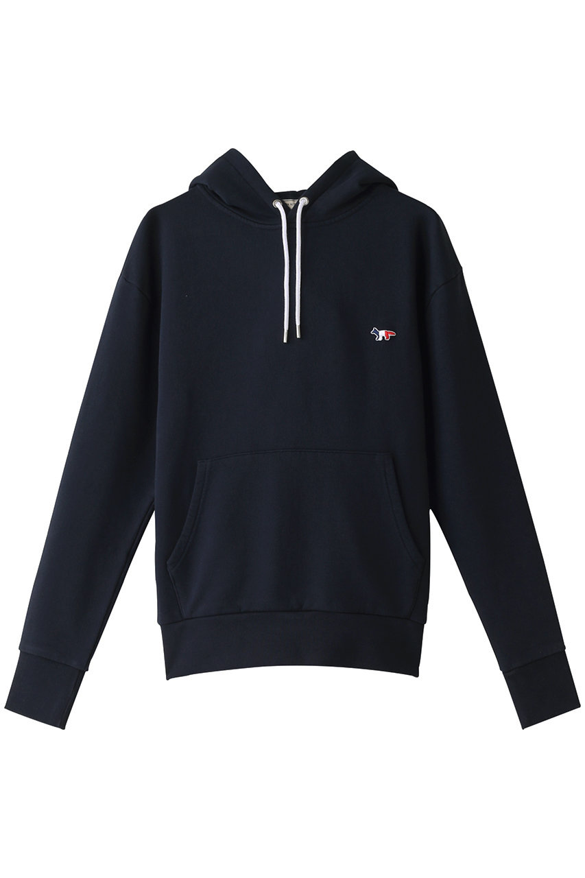 SALE 【40%OFF】 MAISON KITSUNE メゾン キツネ 【UNISEX】HOODIE TRICOLOR FOX PATCH /パーカー ネイビー