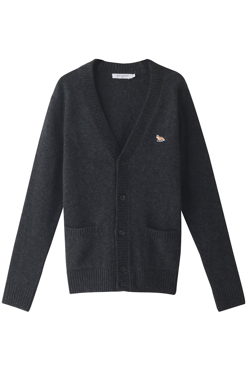 MAISON KITSUNE メゾン キツネ 【UNISEX】BABY FOX PATCH COSY CARDIGAN / カーディガン ダークグレー