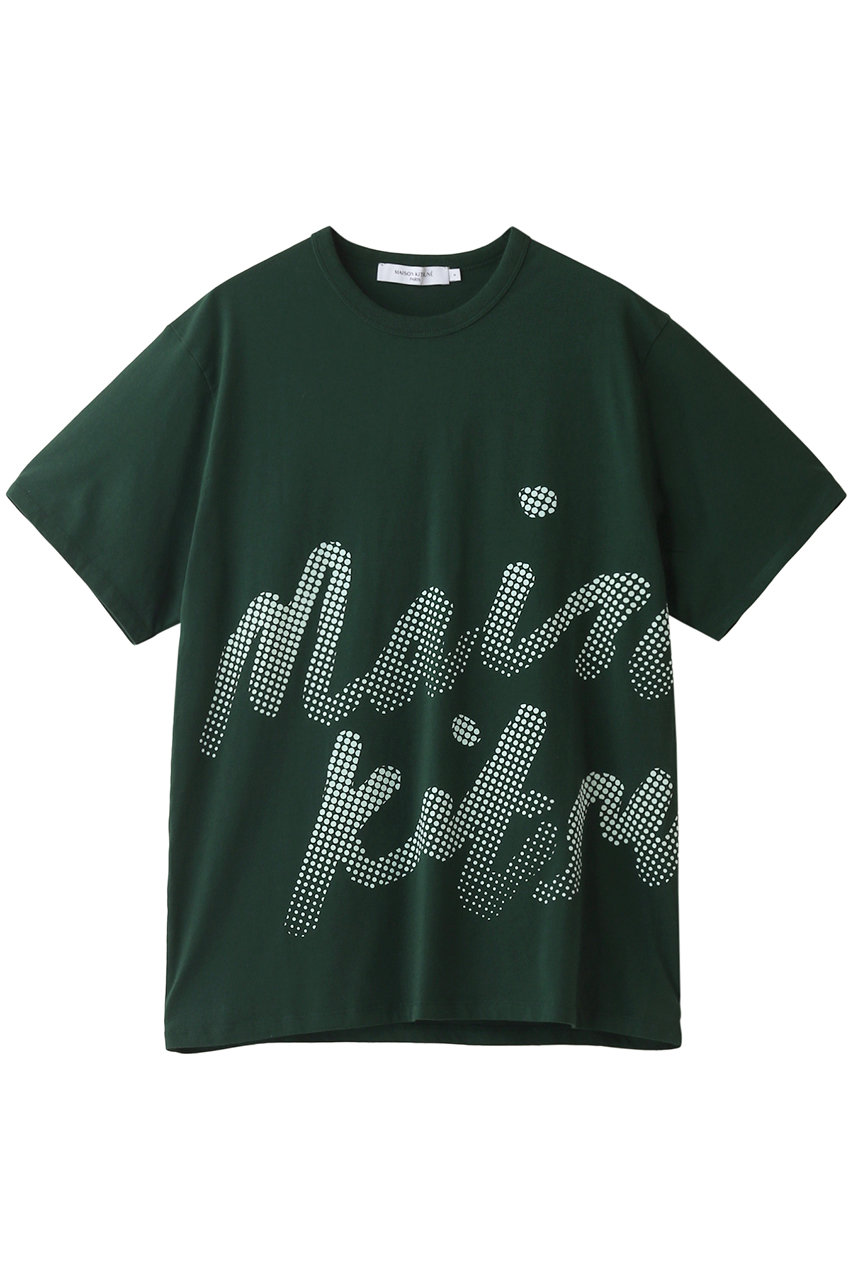 MAISON KITSUNE メゾン キツネ 【UNISEX】HANDWRITING CLASSIC TEE-SHIRT / Tシャツ ダークグリーン