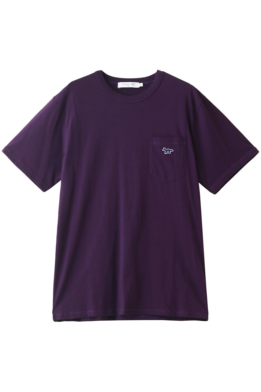 MAISON KITSUNE メゾン キツネ 【UNISEX】NAVY FOX PATCH CLASSIC POCKET TEE-SHIRT / Tシャツ プラム